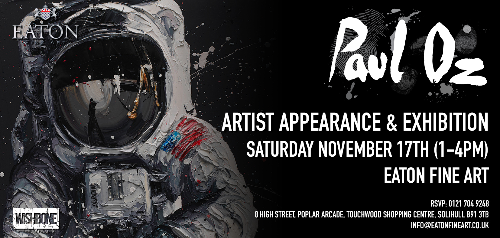 Paul Oz Artist Appearance – Sat 17th Nov 1-4PM